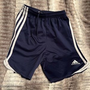 Adidas blue shorts, size extra small